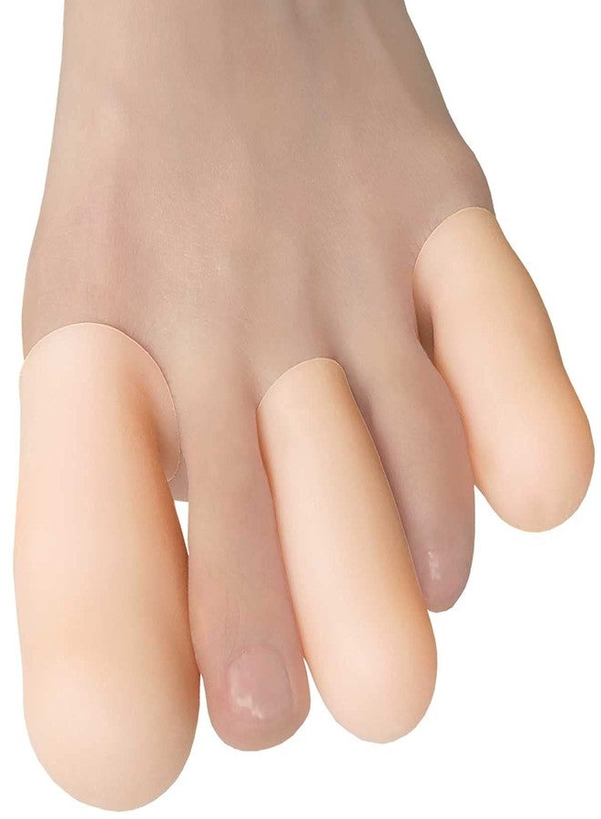 Chiroplax Gel Toe Cap Sleeve Protector Cushions Pads Guard Cover Separator Bunion Hammer Toe Callus Corn Blister Missing Ingrown Nails (Combo - 4Ss 2Ls, Beige) - Image 1